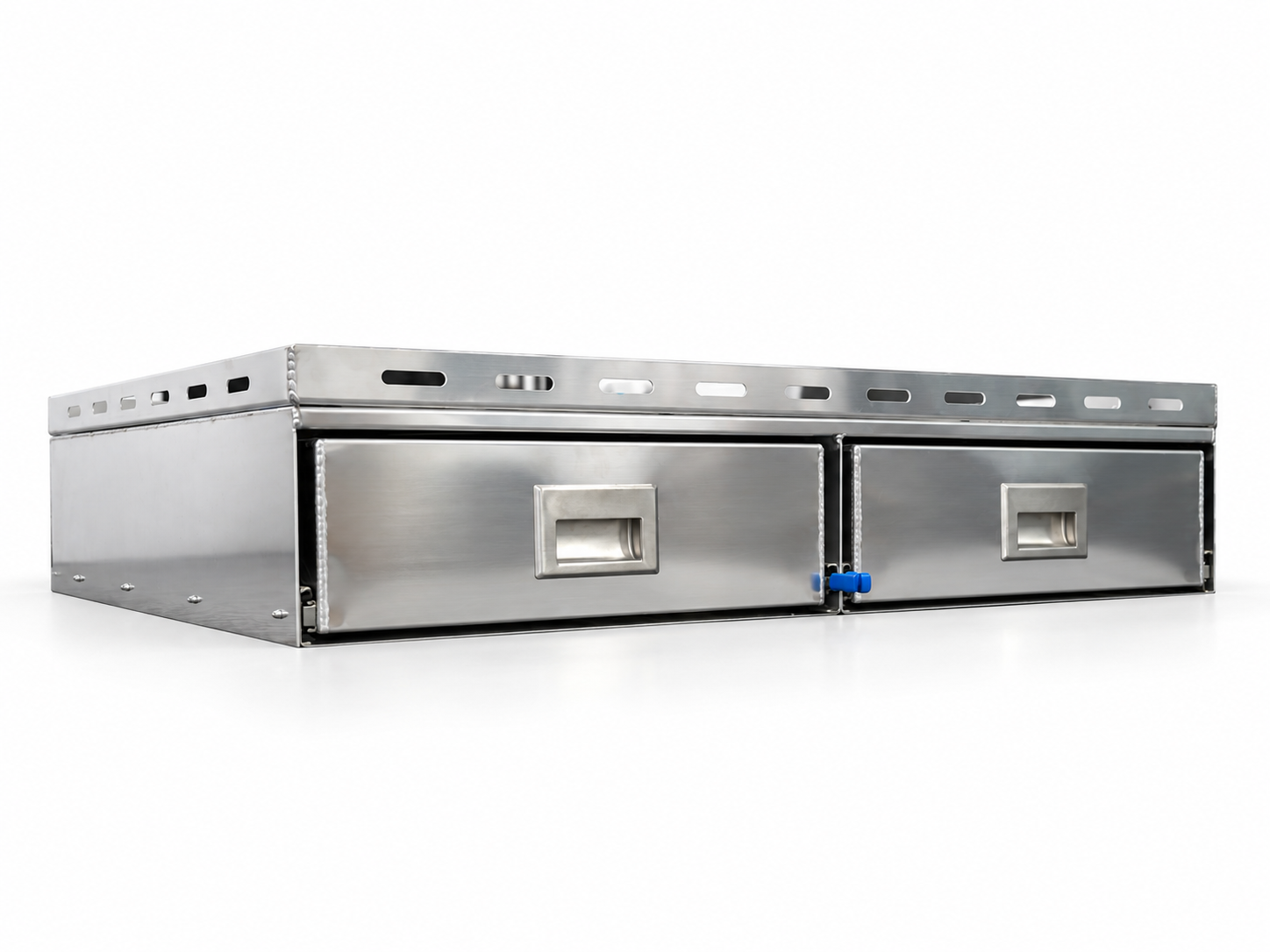 Aluminium twin drawer system render