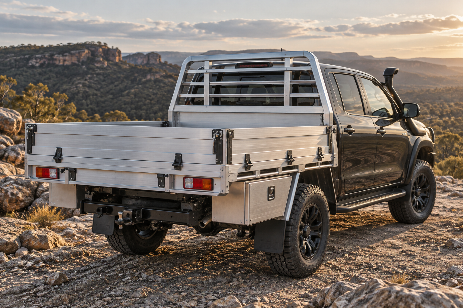 Illustrative aluminium ute tray